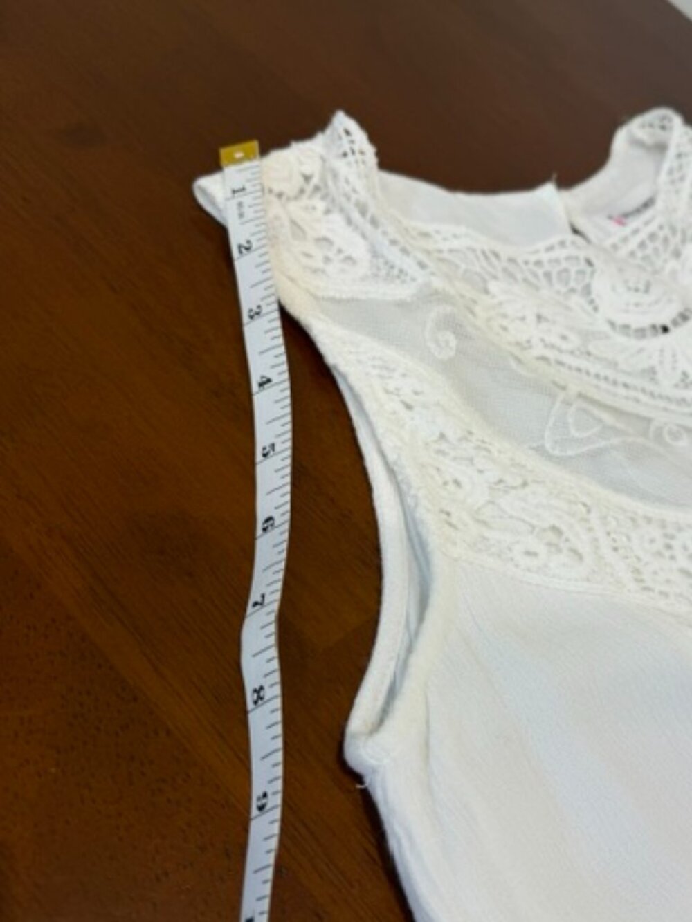 Save By The Dress White Sleeveless Lagen Look Dress Tunic Size S. - Picture 13 of 16
